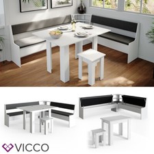 Ensemble table et bancs en angle Vicco Roman, banc de cuisine, banc en angle