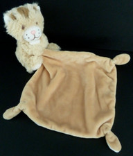 93 DOUDOU PELUCHE TEX BABY TIGRE CHAT BEBE MOUCHOIR MARRON BLANC BEIGE ETAT NEUF