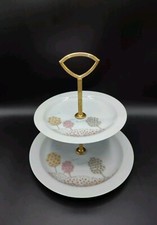 Serviteur 2 étages, Présentoir à gâteaux, Porcelaine De Bavière, Mitterteich