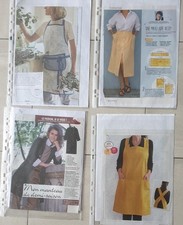 4 PATRONS de COUTURE TABLIER
