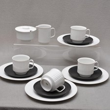 Rosenthal Vintage Service à Café pour 12 Personnes, Tapio Wirkkala, Noir Blanc