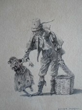 dessin ancien,encre XIX