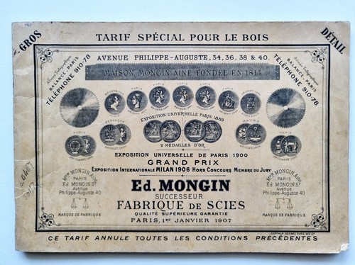 Tarif 1907 mongin paris - 🌟,