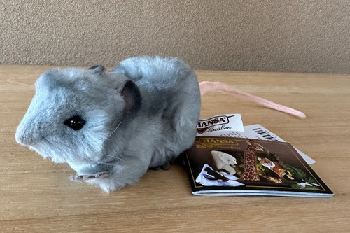 Peluche souris grise hansa - peluche,