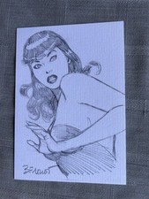 BERTHET CARTE PIN-UP SIGNÉ