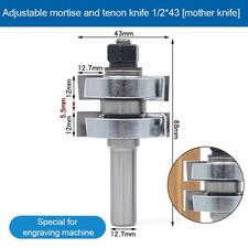 Jeu de coupe mortaise et tenon réglable de précision en forme de T pour menuis