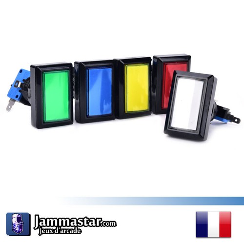 Bouton arcade led rectangle - arcade,