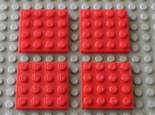 4 x LEGO Plaque Rouge Red