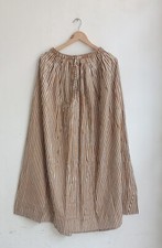 Jupe Vintage En Coton Fait Main Rayé Marron Indien Pour Femmes Jupe Longue US