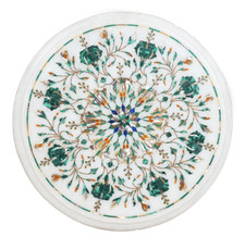 12 " Rond Marbre Coin Table