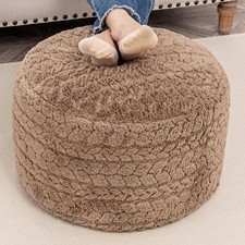 Round pouf ottoman - pouf, 20x14