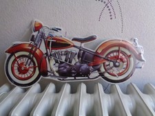 TOLE METAL MOTO ROUGE HARLEY