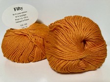 Lot De 9 pelotes De laine 50 % mérinos/ 410 Orange / fabriqué en FRANCE