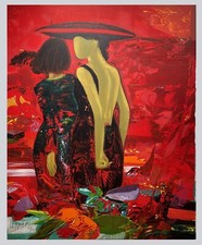 Lithographie originale numérotée et signée par LE NALBAUT - "Les élégantes..."