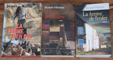 JACQUES MAZEAU - LOT DE 3 LIVRES - LA FERME DE L'ENFER  - F. LOISIRS - 1985/2013