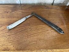 Ancien Rasoir Coupe Choux Outil Du Coiffeur Lame Métal + Manche Bakélite #B360