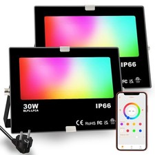 iLC RGB Projecteur LED extérieurs 30W changement de couleur RGBW équivalent 300W