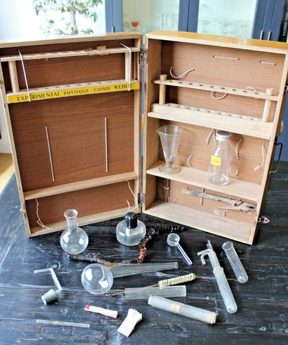Ancien coffret bois valise - bois,