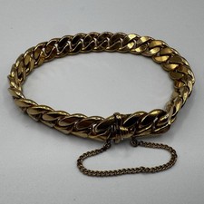 Bracelet Ancien Maille Gourmette - plaqué or
