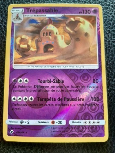 Carte pokémon trépassable - carte,