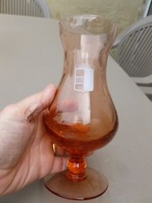 VASE JACINTHE verre bullé .