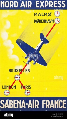 Affiche poster sabena - poster,