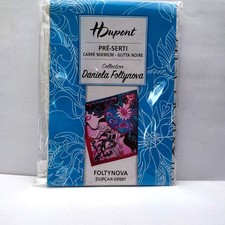 CARRE SCARF SOIE A PEINDRE PRESERTI NOIR DUPONT 90*90 cm  PONGE 09 FOLTYNOVA