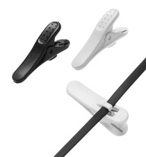 Pince Clip pour Ecouteurs Filaires Maintien Anti Perte Kit Main Libre Noir Blanc