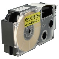 Cartouche à ruban pour Casio KL-750E KL-70E KL-7400 KL-7000 KL-7200 noirjaune