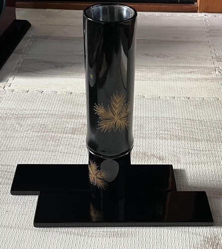 Wajima lacquer ikebana vase - vase, w