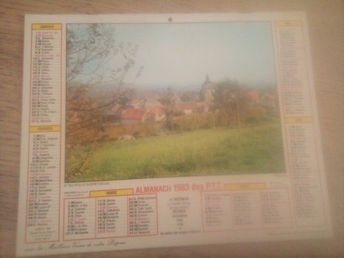 Calendrier almanach facteur - calendrier,