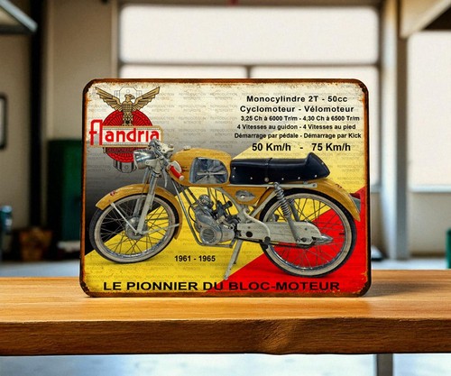 Plaque métal flandria record - métal,