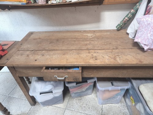 Ancienne table ferme bois - table,