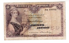 PORTUGAL Billet 50 CENTAVOS