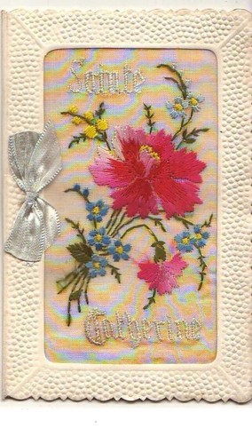 Carte brodée sainte - brodée,