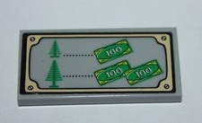 Lego Tile 2x4 with Trees and