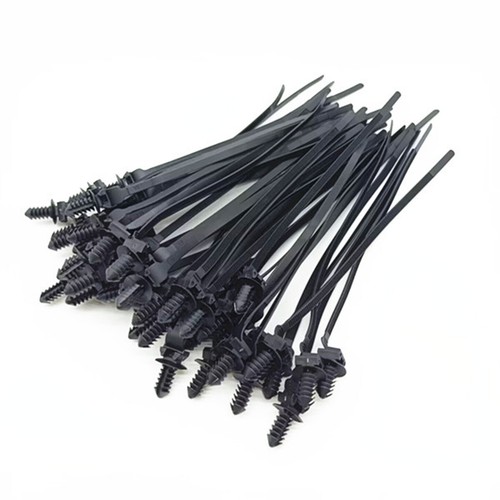 50x nylon push clips - nylon, wire