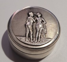 Pilulier Ancien Argent Massif