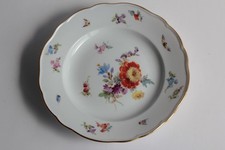 MEISSEN Assiette à dessert porcelaine Fleurs Papillons XIXe siècle (63750)