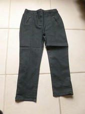 PANTALON CAMAIEU  SLIM NOIR COUPE DROITE BAS ZIPPE TAILLE 40 