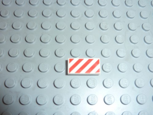 Lego white tile 1x2 - white, ref