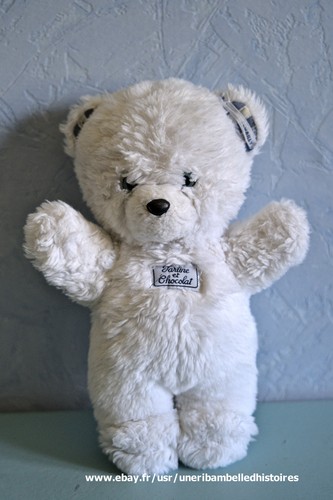 Doudou peluche ours blanc - doudou,