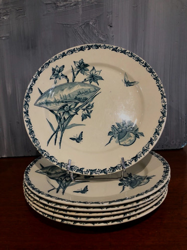 Assiettes plates décor de - assiettes, plates,