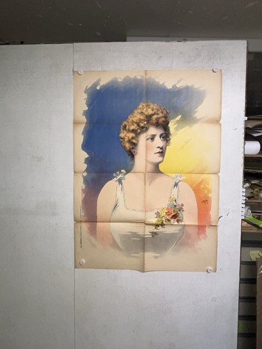 Rare affiche ancienne femme - ancienne,