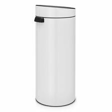 Brabantia Touch Bin, poubelle, corbeille à papier en blanc, 30 L, 115141