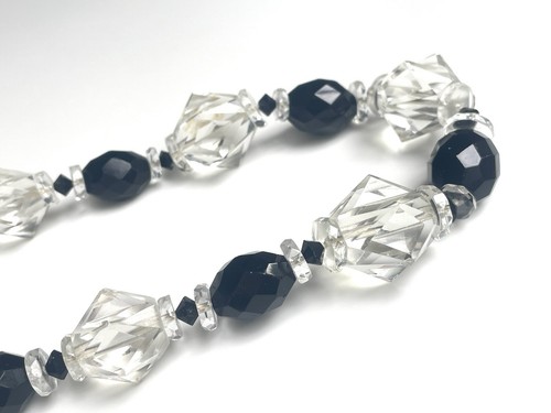 Ancien collier perles jais - ancien,