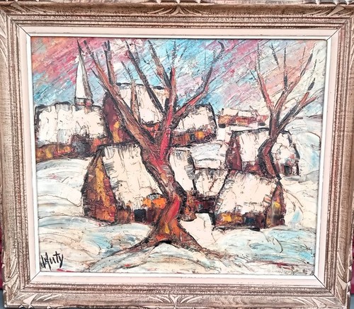 Huile sur toile signée henry - huile,