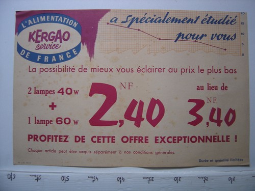 Ancienne affiche kergao - ancienne,