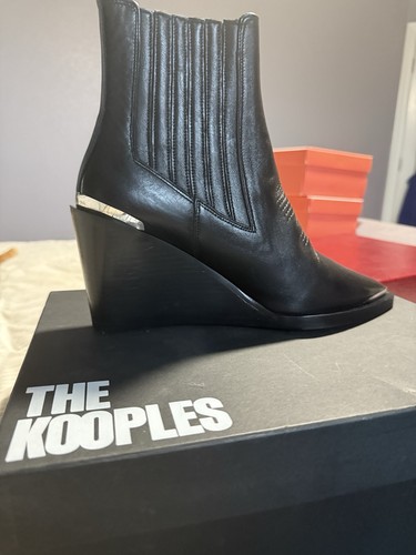 Kooples leather ankle booties - kooples,