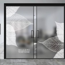 Floral Givré Film Fenêtre Vitrail Verre Sticker Porte Intimité Décor Translucide